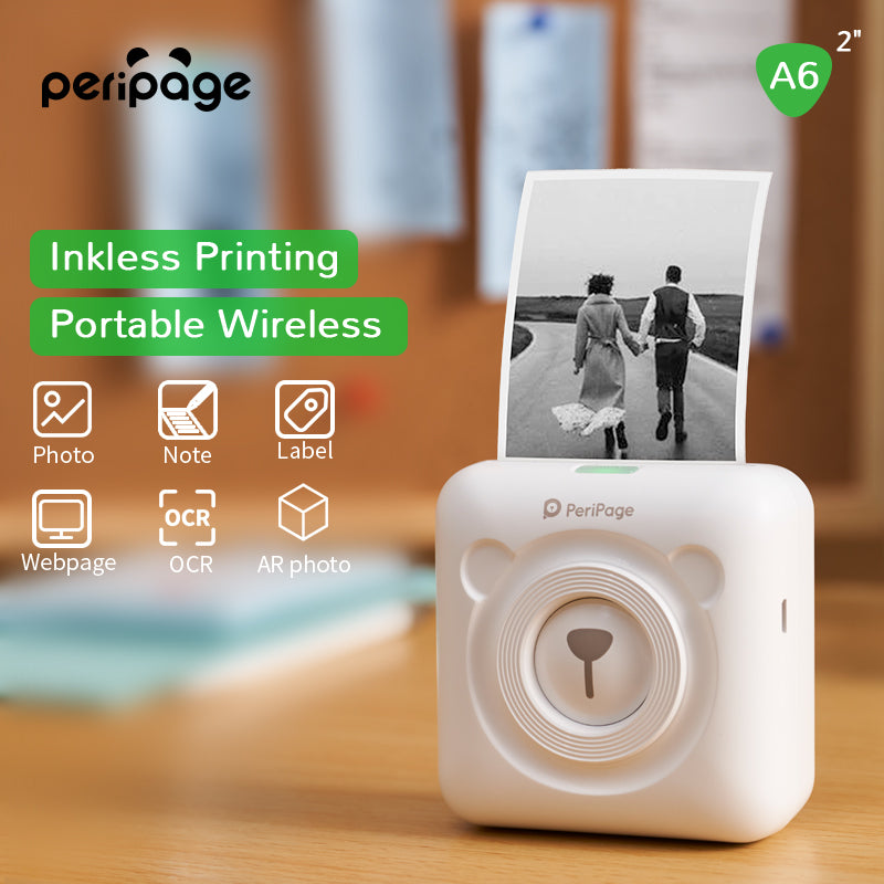 Imprimante photo PeriPage Mini imprimante thermiqueA6 Bluetooth