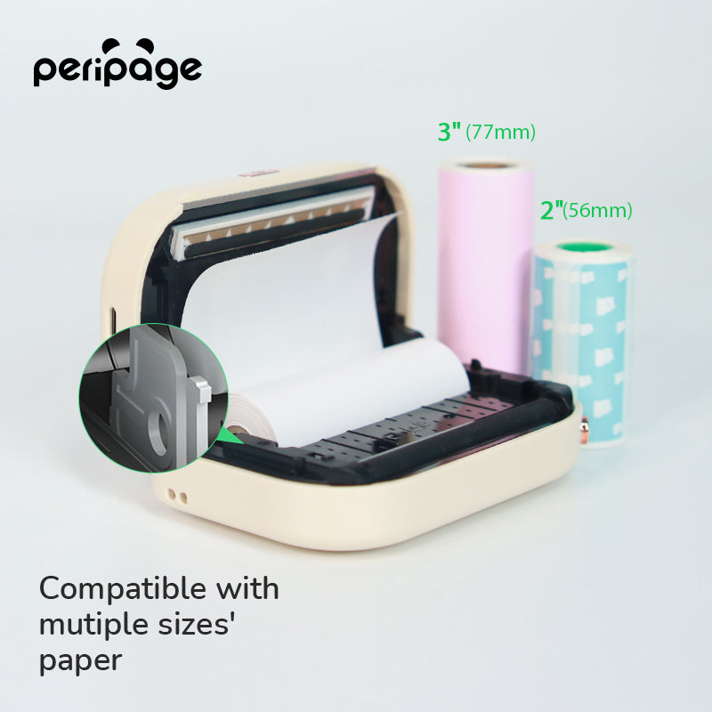 Fimax Peripage - Mini papel fotográfico para impresora, papel térmico  impermeable de 1.18 x 2.7 pulgadas, no adhesivo para PeriPage / Paperang