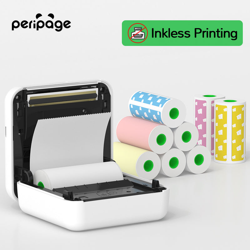 Original Peripage A6 203dpi HD Thermal Photo Printer Mini Pocket Inkless  Printer Label Sticker BPA Free Original Paper Etiquetas